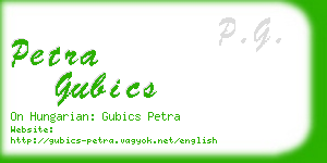 petra gubics business card